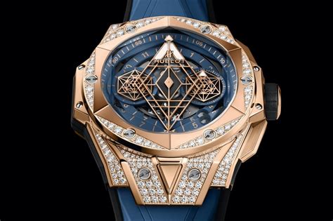 Big Bang Sang Bleu II King Gold Pavé 45 mm 